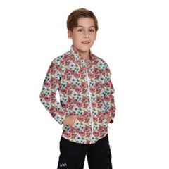 Gorgeous Red Flower Pattern  Wind Breaker (kids) by Brittlevirginclothing