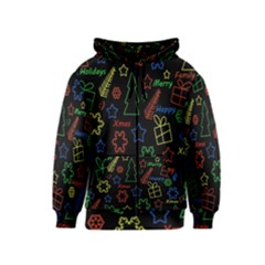 Playful Xmas Pattern Kids  Zipper Hoodie by Valentinaart