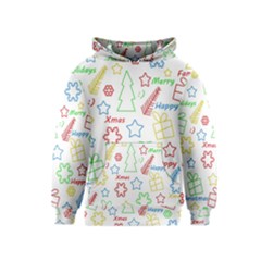 Simple Christmas Pattern Kids  Pullover Hoodie by Valentinaart