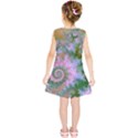 Rose Forest Green, Abstract Swirl Dance Kids  Tunic Dress View2