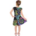 Satin Rainbow, Spiral Curves Through the Cosmos Kids  Short Sleeve Dress View2