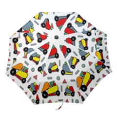 Toy Cars Pattern Folding Umbrellas by Valentinaart