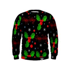 Happy Holidays Pattern Kids  Sweatshirt