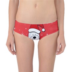 Polar Bear - Red Classic Bikini Bottoms by Valentinaart