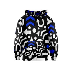 Right Direction - Blue  Kids  Zipper Hoodie by Valentinaart