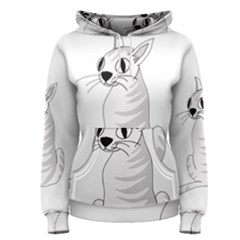 White Cat  Women s Pullover Hoodie by Valentinaart