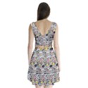 Communication Web Seamless Pattern Split Back Mini Dress  View2