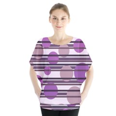 Purple Simple Pattern Blouse