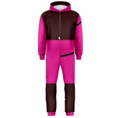 Pink Square  Hooded Jumpsuit (men)  by Valentinaart