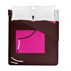 Pink Square  Duvet Cover Double Side (full/ Double Size)