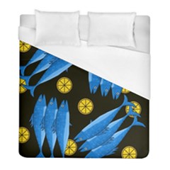 Mackerel Meal Duvet Cover (full/ Double Size) by Valentinaart