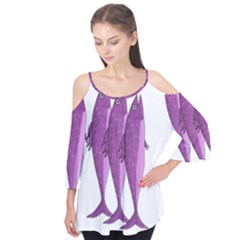 Mackerel - Magenta Flutter Tees