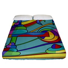 Abstract Machine Fitted Sheet (california King Size)