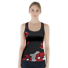 Red Creativity Racer Back Sports Top