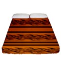 Orange barbwire pattern Fitted Sheet (Queen Size) View1