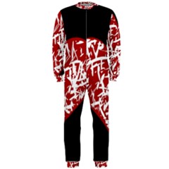 Valentine s Day Design Onepiece Jumpsuit (men)  by Valentinaart