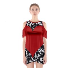 Red Valentine Cutout Shoulder Dress