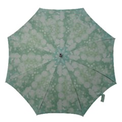 Light Circles, Mint Green Color Hook Handle Umbrellas (medium) by picsaspassion