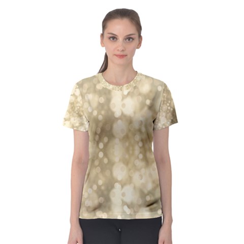 Light Circles, Brown Yellow Color Women s Sport Mesh Tee by picsaspassion