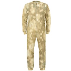 Light Circles, Brown Yellow Color Onepiece Jumpsuit (men) 