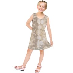 Light Circles, Brown Yellow Color Kids  Tunic Dress