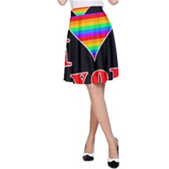 I Love You A-line Skirt by Valentinaart