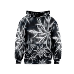 Snowflake In Feather Look, Black And White Kids  Zipper Hoodie by picsaspassion