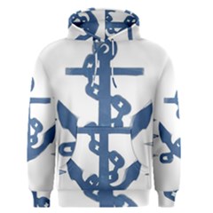 Blue Anchor,  Aquarel Painting Art Men s Pullover Hoodie by picsaspassion