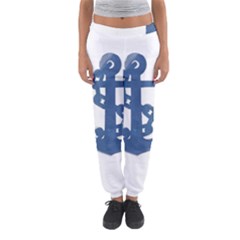 Blue Anchor,  Aquarel Painting Art Women s Jogger Sweatpants by picsaspassion