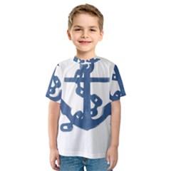 Blue Anchor,  Aquarel Painting Art Kids  Sport Mesh Tee