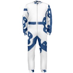 Blue Anchor,  Aquarel Painting Art Onepiece Jumpsuit (men)  by picsaspassion