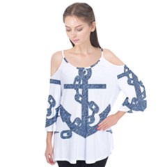 Anchor Pencil Drawing Art Flutter Tees