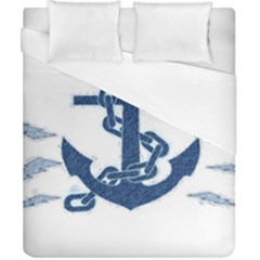 Blue Anchor Oil Painting Art Duvet Cover (california King Size)