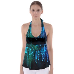 Abstract Stars Falling Wallpapers Hd Babydoll Tankini Top by Brittlevirginclothing