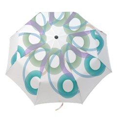 Rainbow Colors Circles Folding Umbrellas