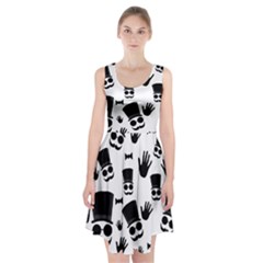 Gentlemen - Black And White Racerback Midi Dress by Valentinaart