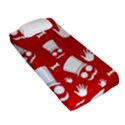 Gentlemen - red and white pattern Fitted Sheet (Single Size) View2