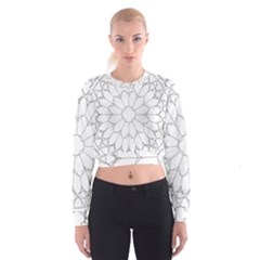 Roses Stained Glass Women s Cropped Sweatshirt by Amaryn4rt