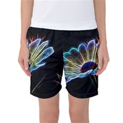 Flower Pattern Design Abstract Background Women s Basketball Shorts