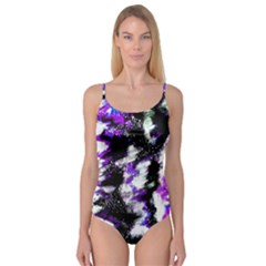 Abstract Canvas Acrylic Digital Design Camisole Leotard 