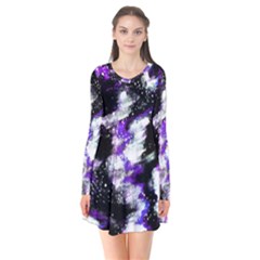 Abstract Canvas Acrylic Digital Design Flare Dress