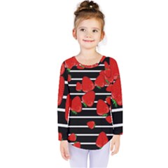 Strawberries  Kids  Long Sleeve Tee