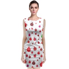 Beetle Animals Red Green Fly Sleeveless Velvet Midi Dress