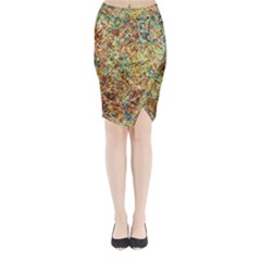 Art Modern Painting Acrylic Canvas Midi Wrap Pencil Skirt by Amaryn4rt