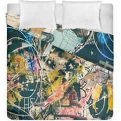 Art Graffiti Abstract Vintage Lines Duvet Cover Double Side (king Size)