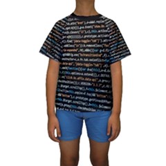 Close Up Code Coding Computer Kids  Short Sleeve Swimwear by Amaryn4rt