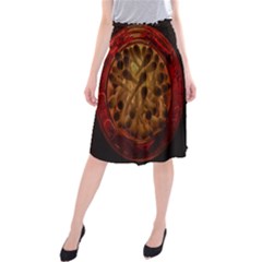 Light Picture Cotton Buds Midi Beach Skirt