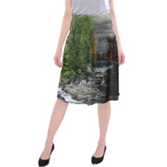 Landscape Summer Fall Colors Mill Midi Beach Skirt