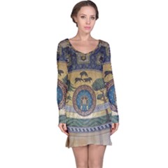 Peace Monument Werder Mountain Long Sleeve Nightdress by Amaryn4rt