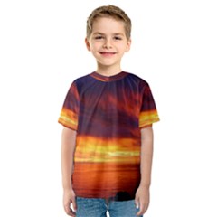 Sunset The Pacific Ocean Evening Kids  Sport Mesh Tee